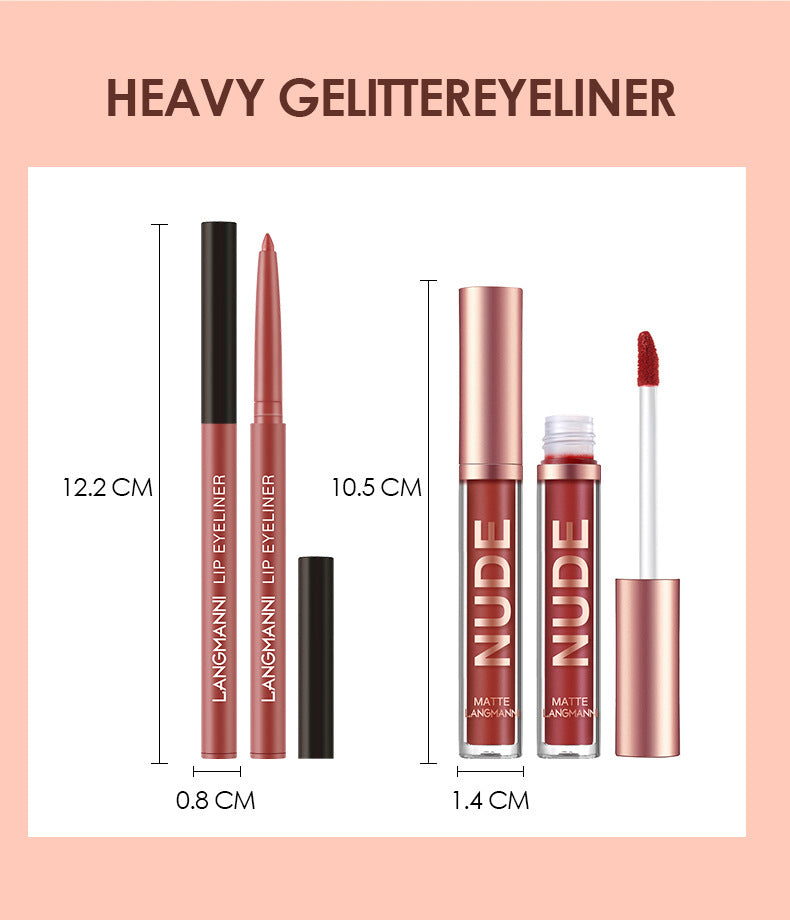 Lip Liner And Lipstick Makeup 12 Pcs Set 6 Matte Lipstick 6 Lip Liner Pens Waterproof Long Lasting Matte Lipstick Beauty Cosmetics Makeup Gift For Girls Lipstick Set DAILYMAXCARE