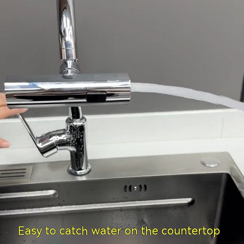 Kitchen Faucet Waterfall Outlet Splash Proof Universal Rotating Bubbler Multifunctional Water Nozzle Extension Kitchen Gadgets DAILYMAXCARE