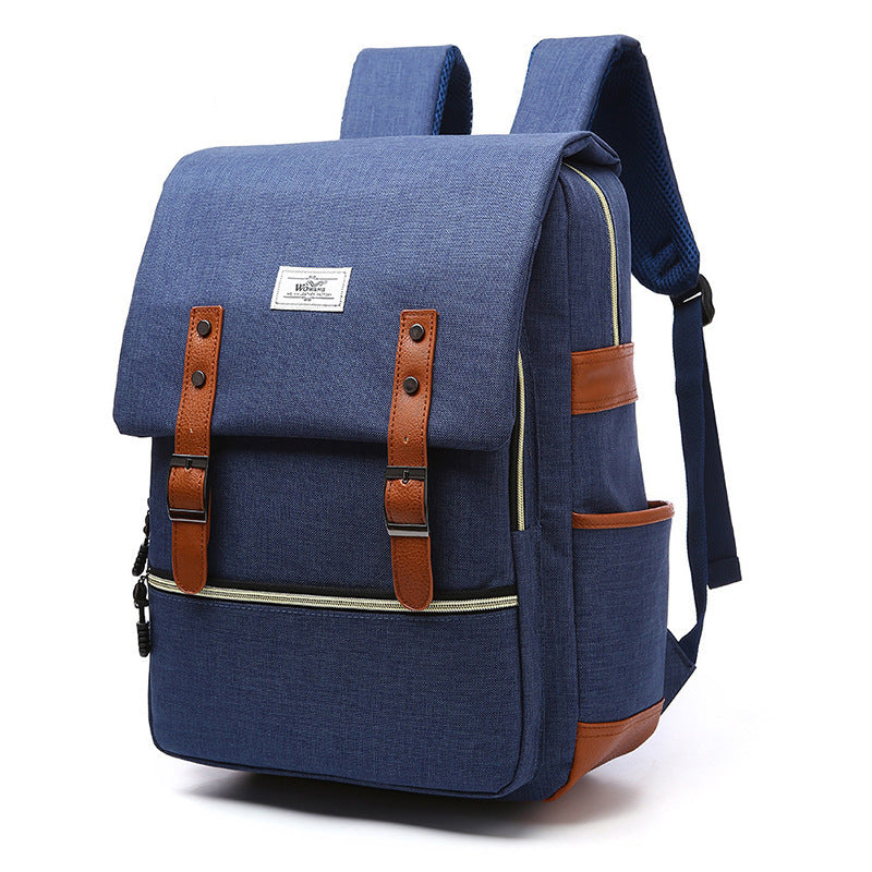 Vintage men women canvas backpacks school bags for teenage girls laptop backpack with USB charging fashion travel DAILYMAXCARE