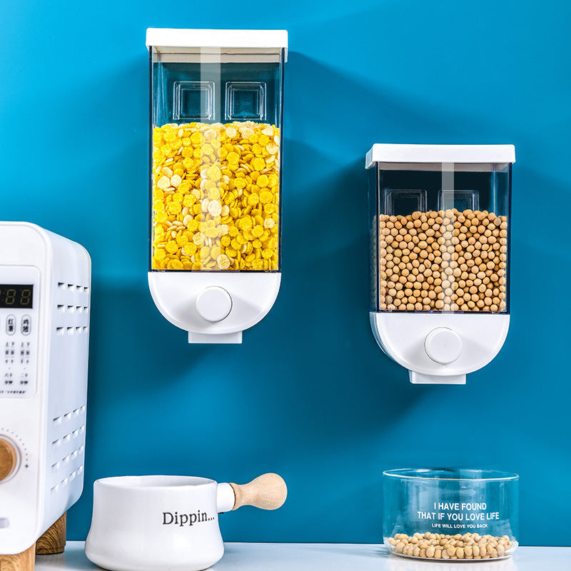 Kitchen Food Storage Easy Press Container Cereal Dispenser Wall Mounted Food Storage Box DAILYMAXCARE