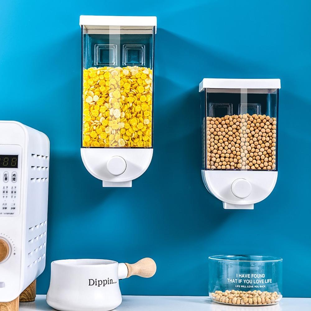 Kitchen Food Storage Easy Press Container Cereal Dispenser Wall Mounted Food Storage Box DAILYMAXCARE