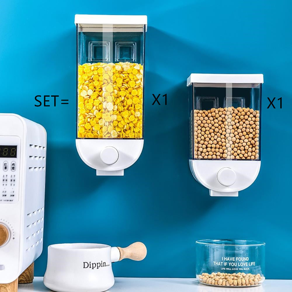 Kitchen Food Storage Easy Press Container Cereal Dispenser Wall Mounted Food Storage Box DAILYMAXCARE