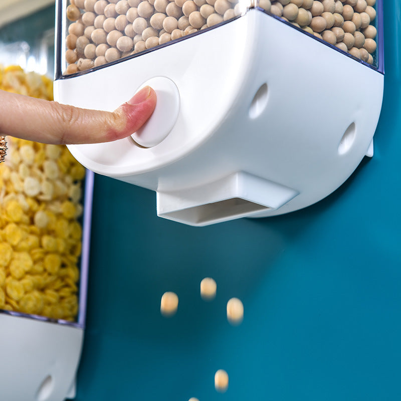 Kitchen Food Storage Easy Press Container Cereal Dispenser Wall Mounted Food Storage Box DAILYMAXCARE