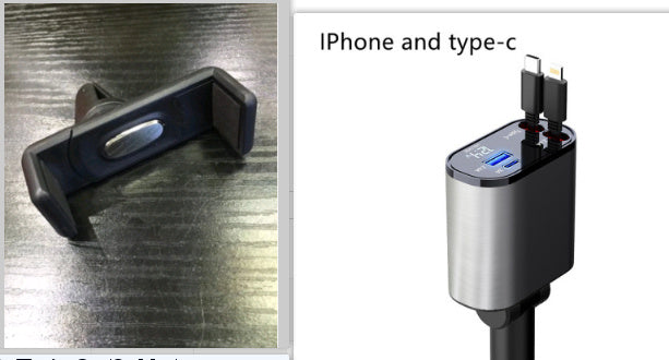 Metal Car Charger 100W Super Fast Charging Car Cigarette Lighter USB And TYPE-C Adapter DAILYMAXCARE