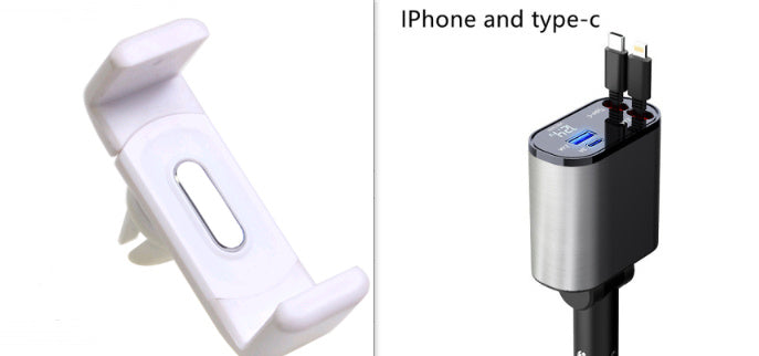 Metal Car Charger 100W Super Fast Charging Car Cigarette Lighter USB And TYPE-C Adapter DAILYMAXCARE