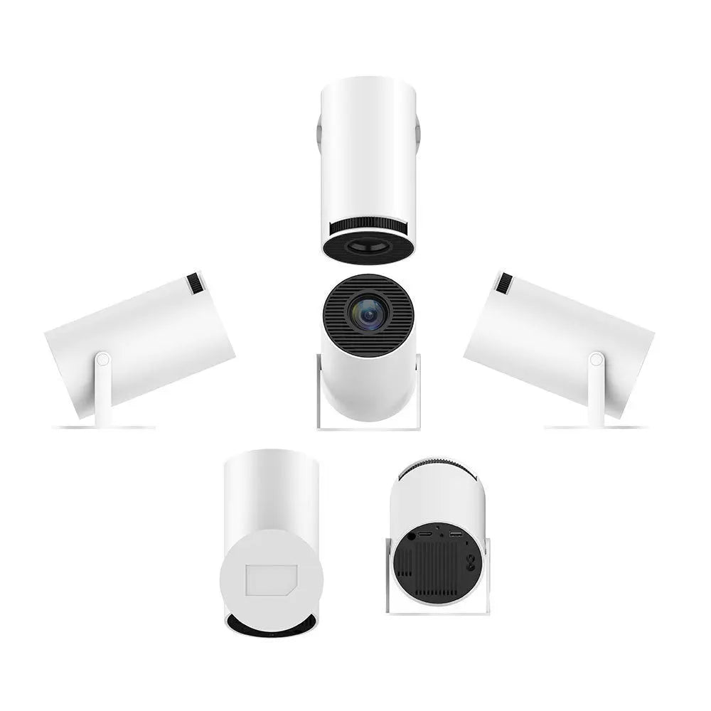 Portable Projector Small Straight Projector For Home Use 180 Degrees Projection Angle Automatic Focus Home Video Projector DAILYMAXCARE