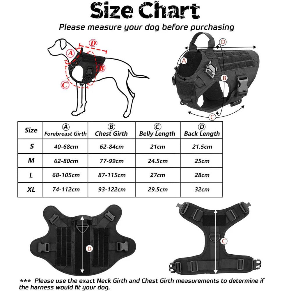 Large Dog Harness And Leash Set Pet German Shepherd Malinois Training Walking Vest Dog Harness And Collar For Medium Large Dogs Dailymaxcare