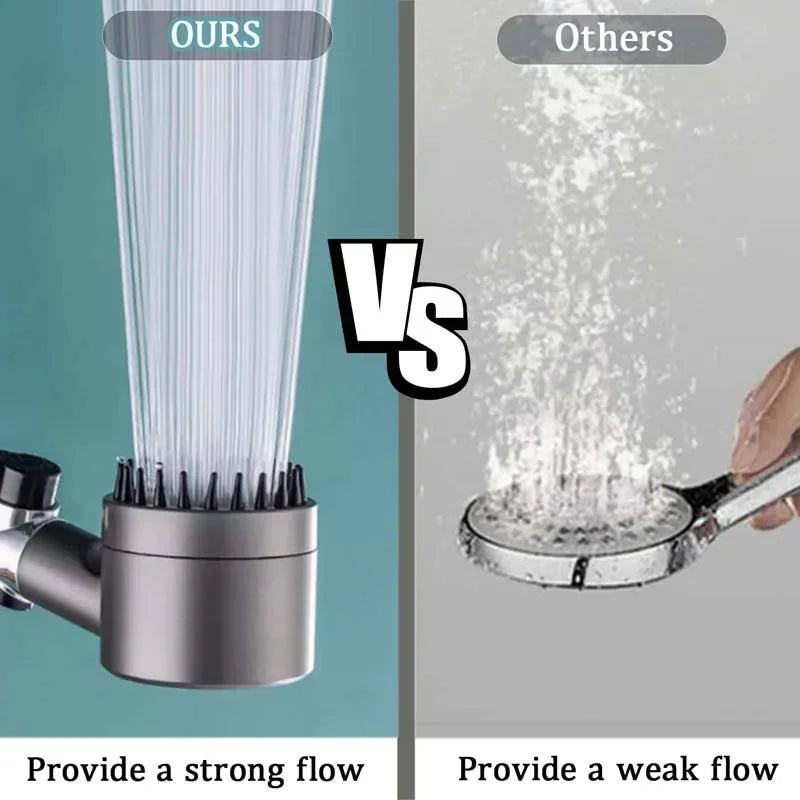 Gray Showers for Bathroom High Pressure Water Saving Head Spa Three Modes of Adjustment Bathroom Accessories Shower Head Dailymaxcare