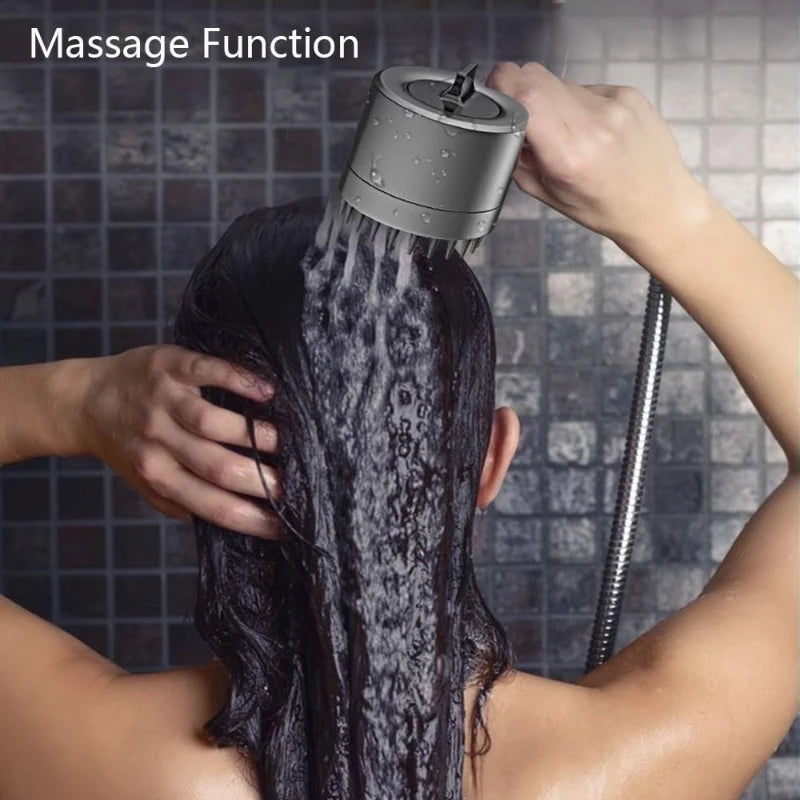 Gray Showers for Bathroom High Pressure Water Saving Head Spa Three Modes of Adjustment Bathroom Accessories Shower Head Dailymaxcare