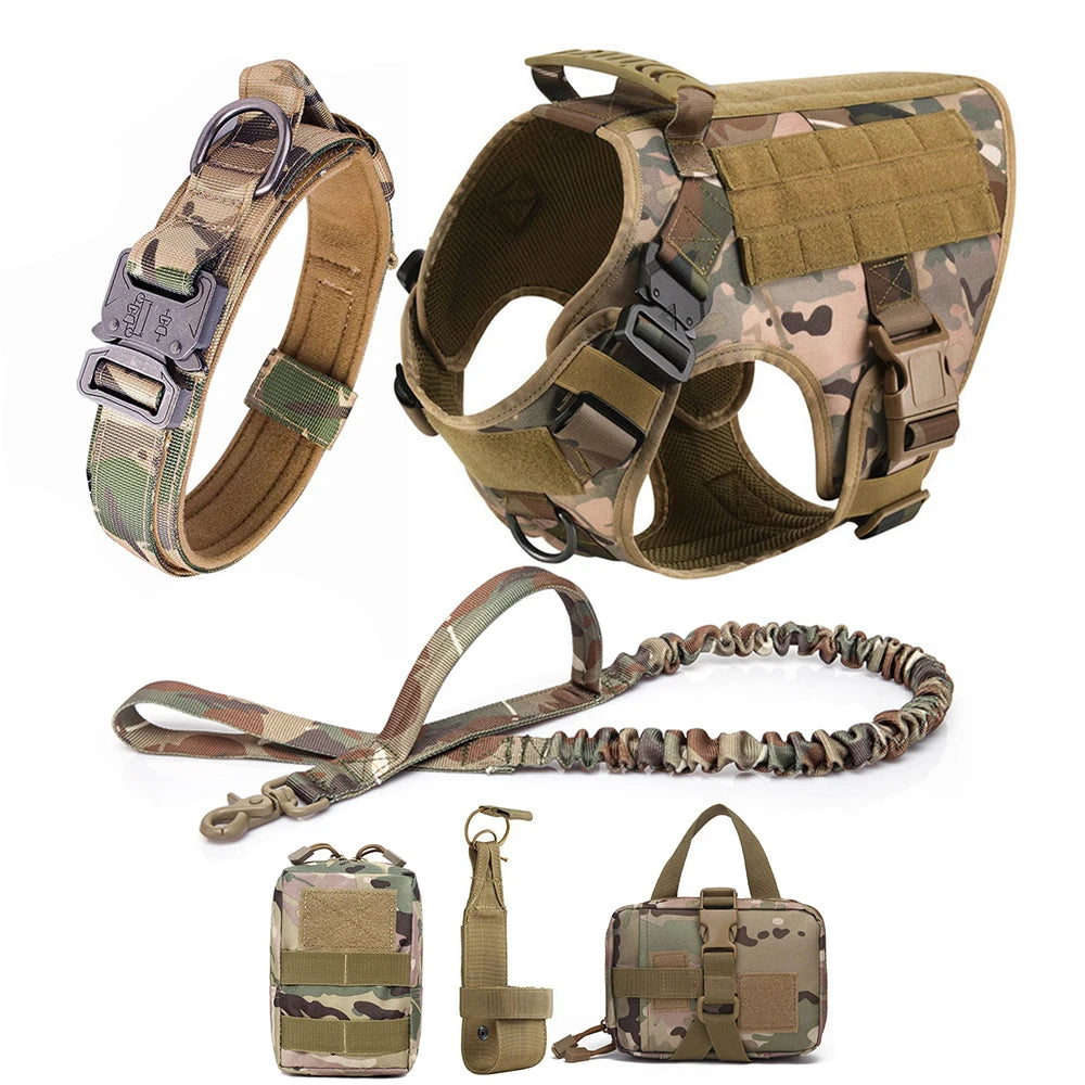 Large Dog Harness And Leash Set Pet German Shepherd Malinois Training Walking Vest Dog Harness And Collar For Medium Large Dogs Dailymaxcare