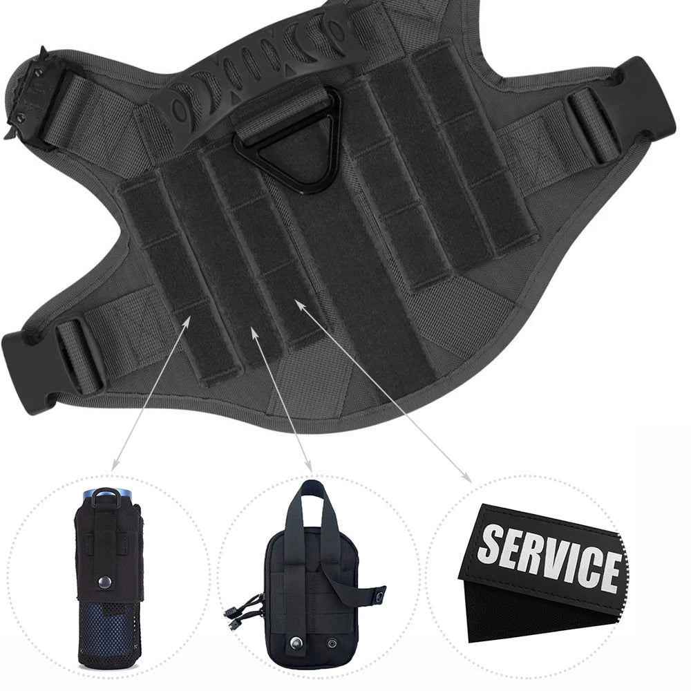 Large Dog Harness And Leash Set Pet German Shepherd Malinois Training Walking Vest Dog Harness And Collar For Medium Large Dogs Dailymaxcare