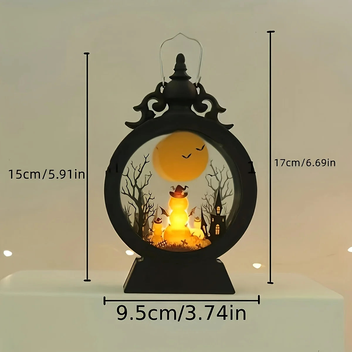 Horror Halloween LED Wind Light Portable Pumpkin Ghost Lantern Bar Desktop Ornament Halloween Decor Props Party Supplies Dailymaxcare