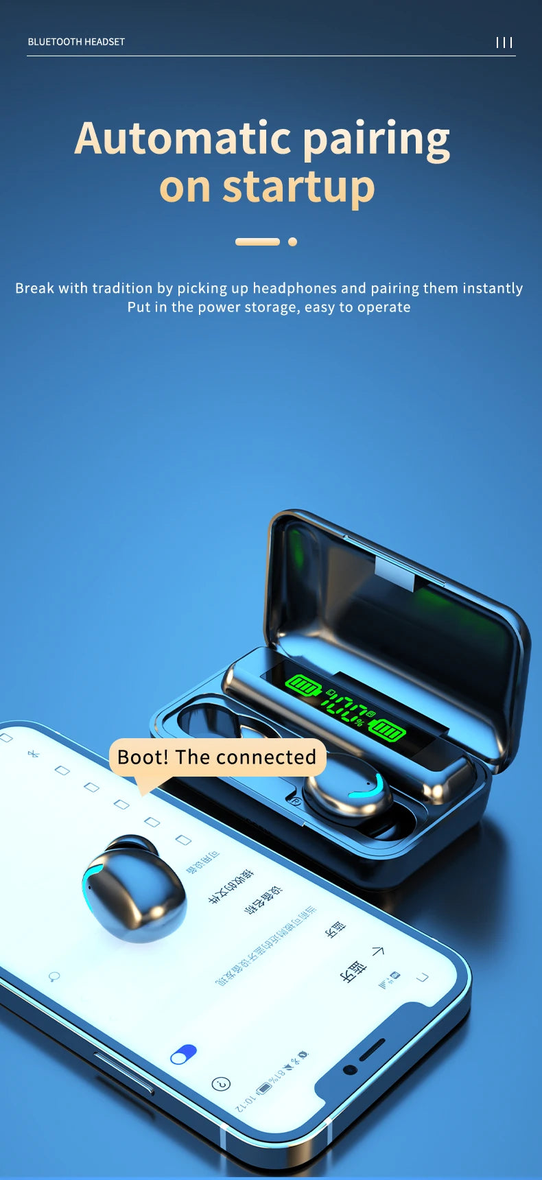 Bluetooth TWS F9-5C Wireless Earphone Sports Waterproof Earbuds 2200mAh Charging Box Headphones Headset For Smartphones Dailymaxcare
