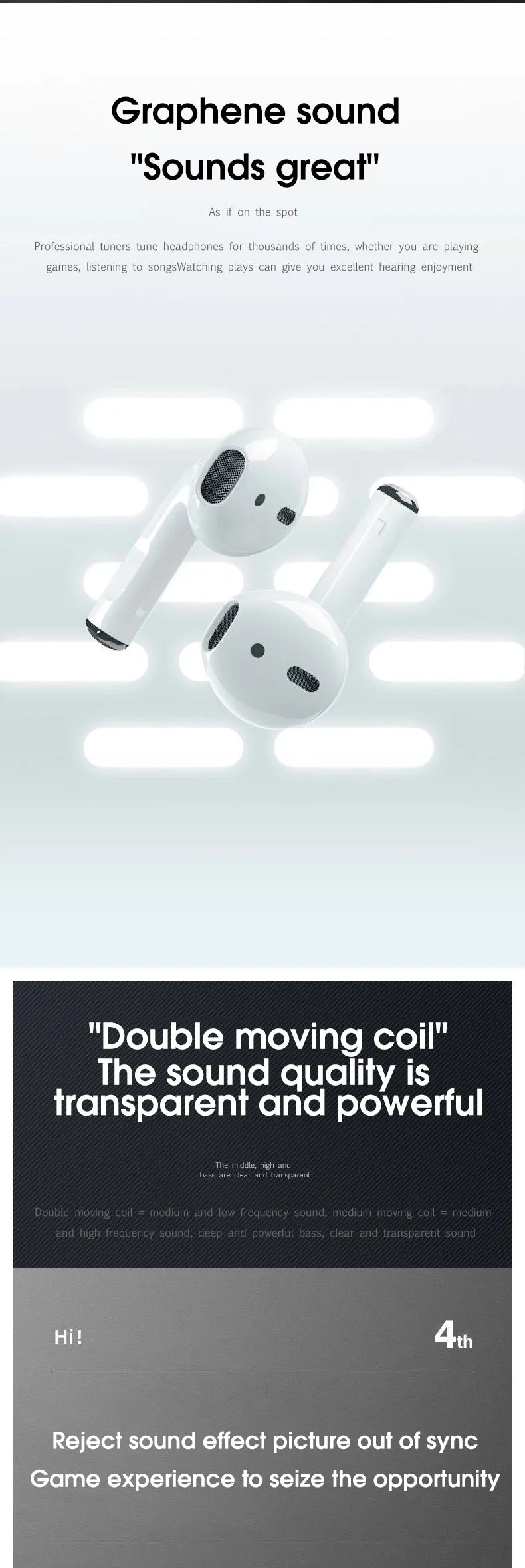 Pro 4 TWS Wireless Headphones Earphone Bluetooth-compatible 5.3 Waterproof Headset with Mic for Xiaomi iPhone Pro4 Earbuds Dailymaxcare