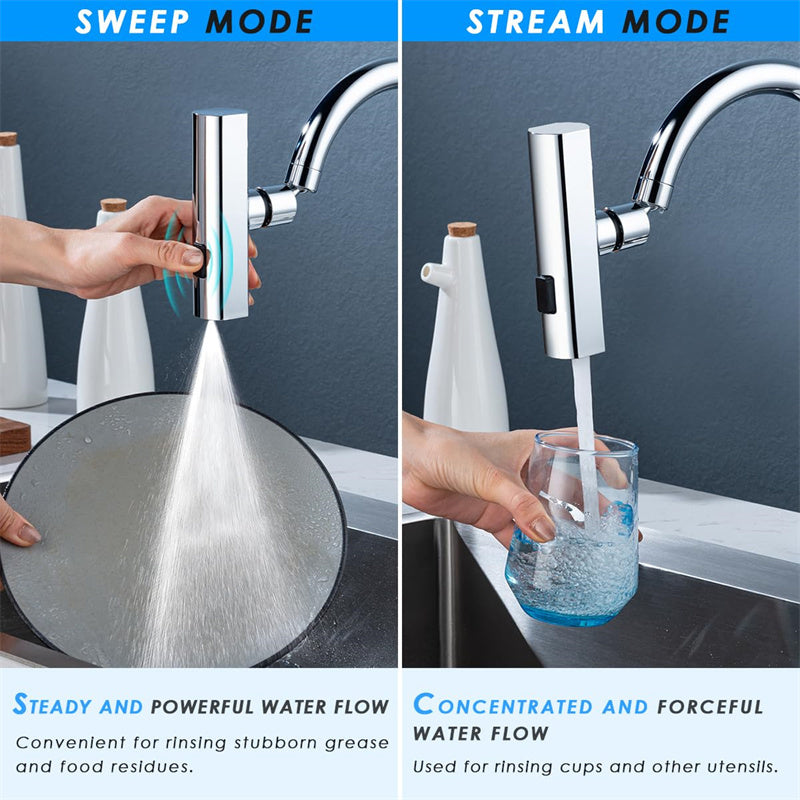 Kitchen Faucet Waterfall Outlet Splash Proof Universal Rotating Bubbler Multifunctional Water Nozzle Extension Kitchen Gadgets DAILYMAXCARE