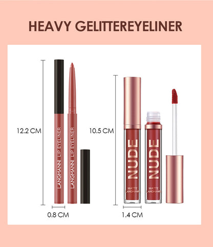 Lip Liner And Lipstick Makeup 12 Pcs Set 6 Matte Lipstick 6 Lip Liner Pens Waterproof Long Lasting Matte Lipstick Beauty Cosmetics Makeup Gift For Girls Lipstick Set DAILYMAXCARE