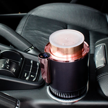 2 In1 Car Heating Cooling Cup 12V Smart Car Cup Holder Digital Temperature Display Drink Cup Warmer Cooler Mini Car Refrigerator DAILYMAXCARE
