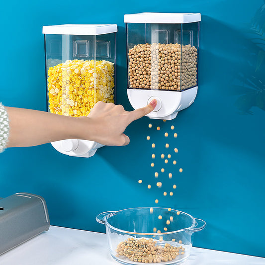 Kitchen Food Storage Easy Press Container Cereal Dispenser Wall Mounted Food Storage Box DAILYMAXCARE