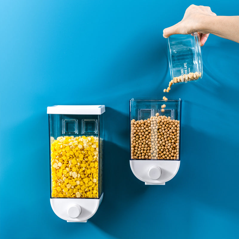 Kitchen Food Storage Easy Press Container Cereal Dispenser Wall Mounted Food Storage Box DAILYMAXCARE