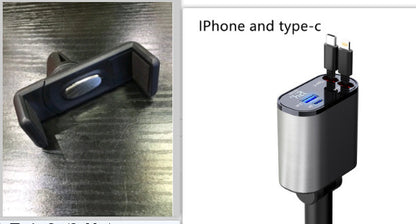 Metal Car Charger 100W Super Fast Charging Car Cigarette Lighter USB And TYPE-C Adapter DAILYMAXCARE