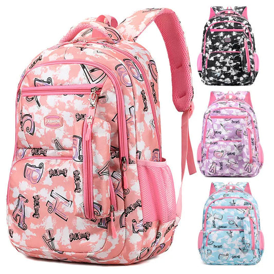 New Letter Print Backpack With Pencil Case Fashion Sweet Primary School Students Schoolbag For Girls Boys DAILYMAXCARE