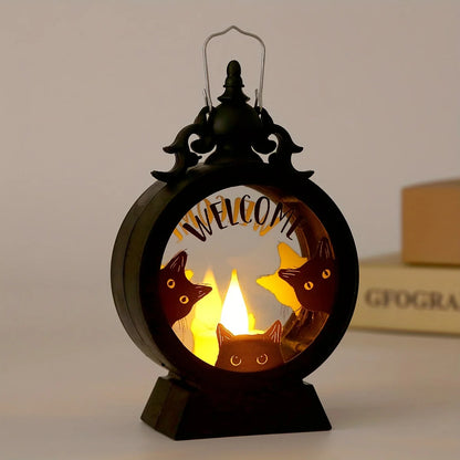 Horror Halloween LED Wind Light Portable Pumpkin Ghost Lantern Bar Desktop Ornament Halloween Decor Props Party Supplies Dailymaxcare