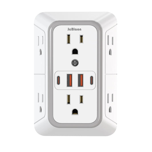 US Plug Power Strip with 6 AC Outlets 4 USB Port